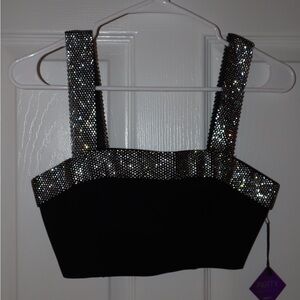 Black and Silver Women's Top